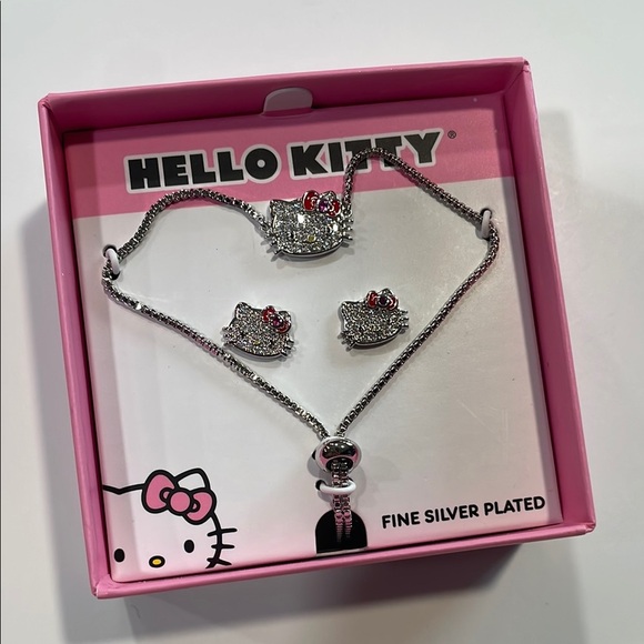 Hello Kitty Silver Plated Jewelry Set - Picture 2 of 3